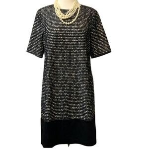 NWT The Limited black white lace shift dress PM Petite